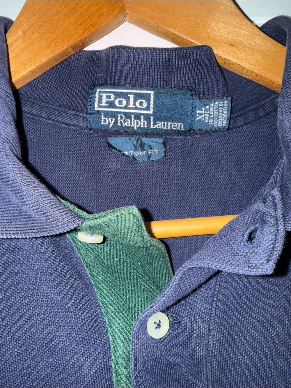 Vintage Polo Ralph Lauren Big Pony Colorblock Diagonal Stripe Polo Men's XL